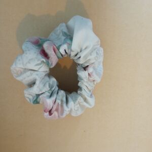 Elegant Pastel Floral Hair Scrunchie